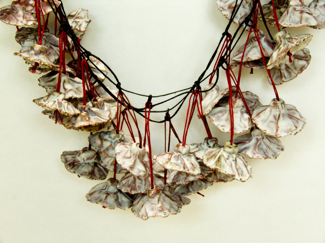 Copper and enamel necklace.