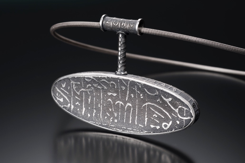 "Untitled" oval pendant by Celie Fago