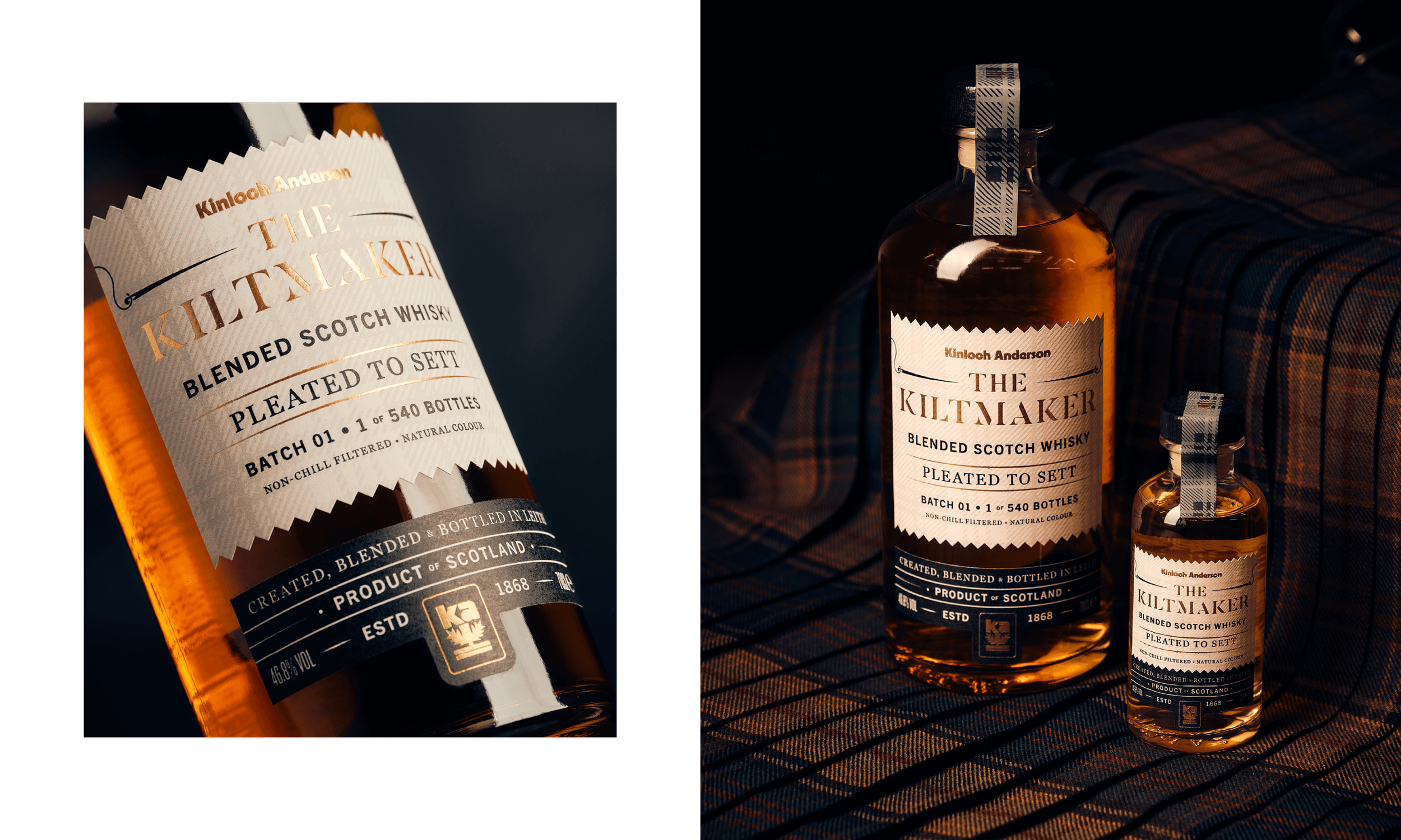 Taking inspiration from their over 150 years in kiltmaking and custom tartan production, Pleated To Sett has a subtle nod to the past but with a lot of modern finishes.