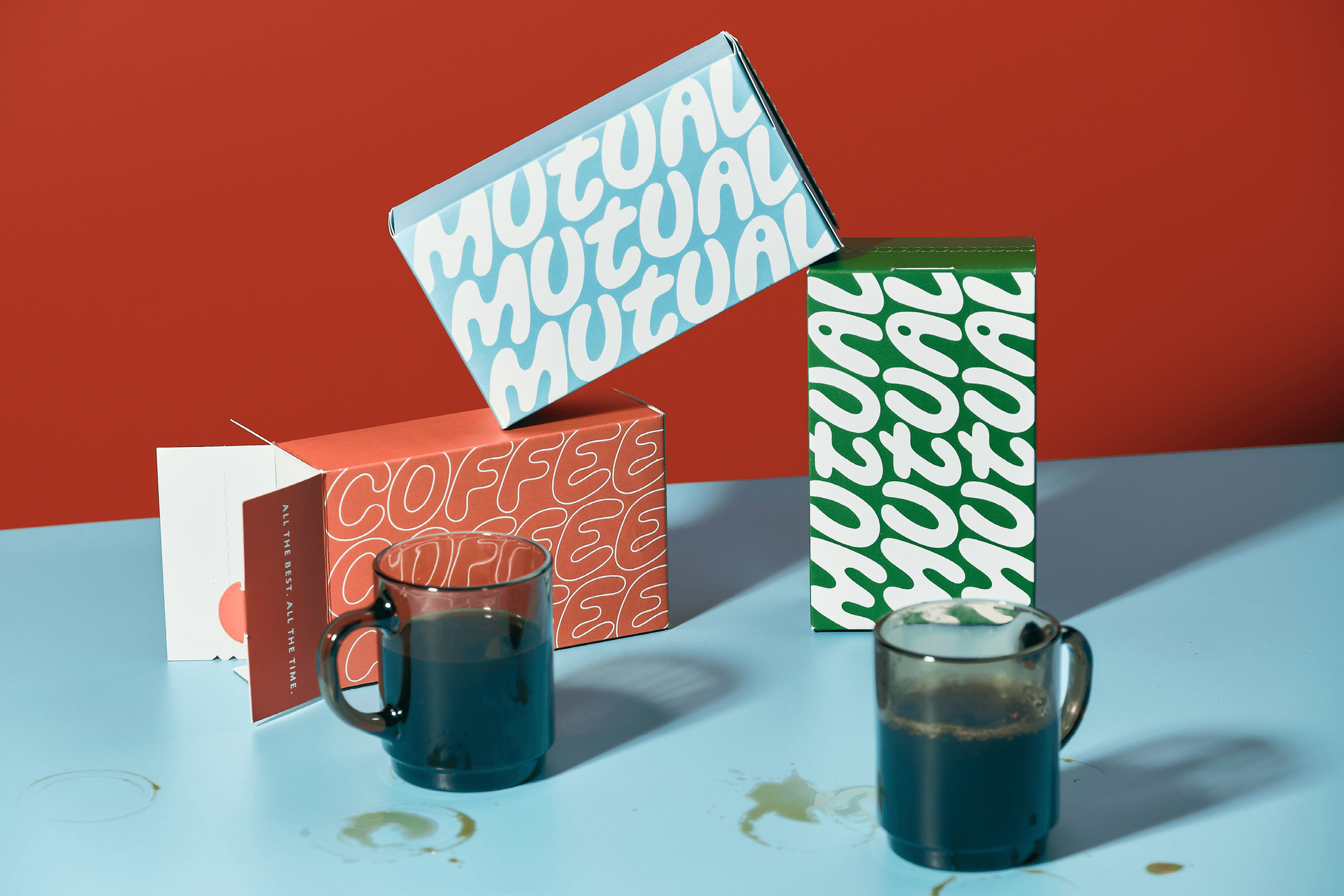 Branding, packaging and art direction for Edinburgh coffee roasters, Mutual .