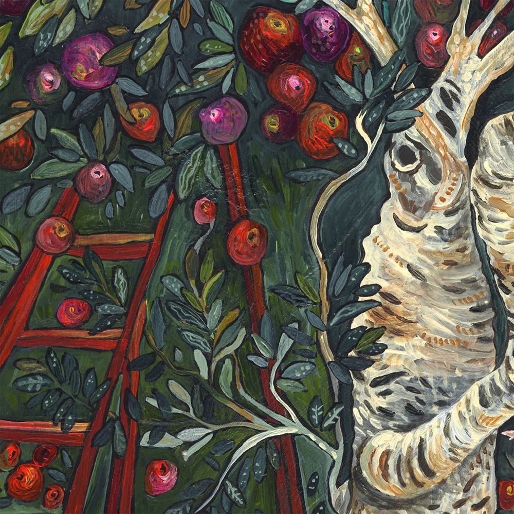"Autumn Orchard" detail
