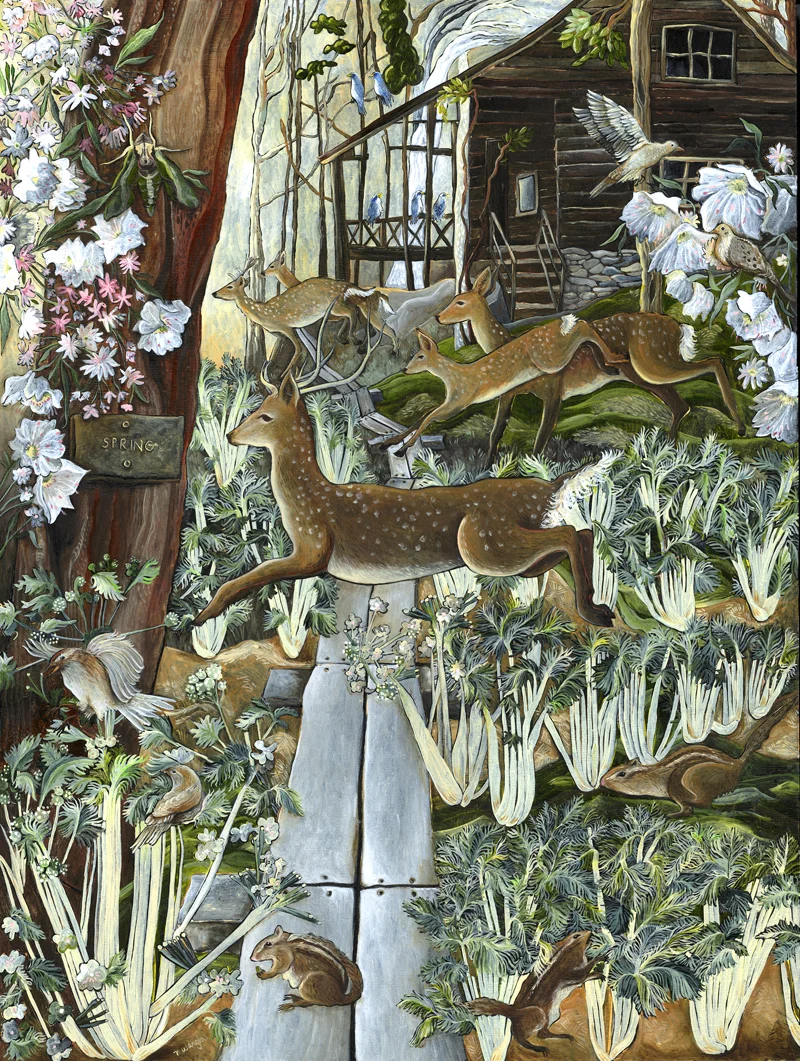 "Slabsides" 24" x 18" Acrylic on birch panel $2200.