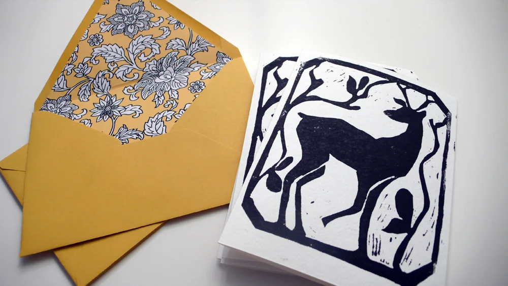 Block Printed Card