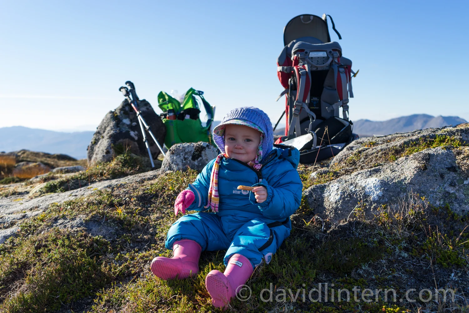My daughter being a badass on the north ridge of Ben Starav this autumn. Watch it, she'll have your eye out with that breadstick.