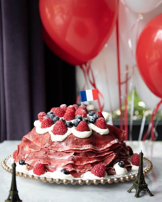 Our special Bastille Day Red Velvet Crepe Cake will wow you this year! Be sure to celebrate with us during brunch this Sunday.