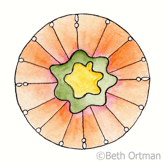 Watercolor Mandala ©Beth Ortman 2017