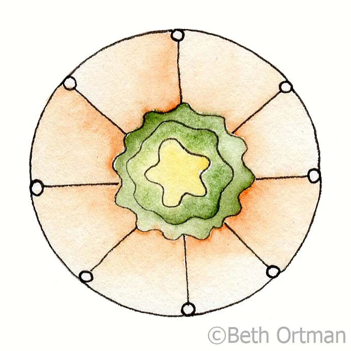 Watercolor Mandala ©Beth Ortman 2017