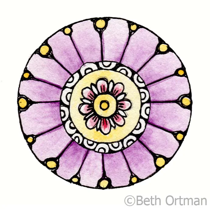 Watercolor Mandala ©Beth Ortman 2017