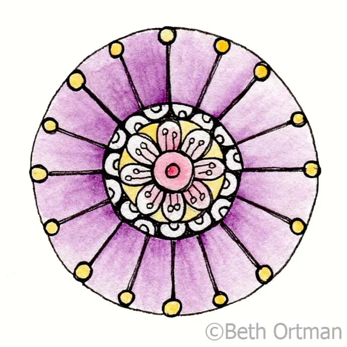 Watercolor Mandala ©Beth Ortman 2017