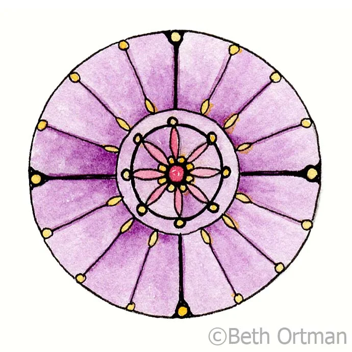 Watercolor Mandala ©Beth Ortman 2017