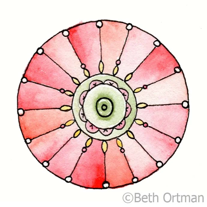 Watercolor Mandala ©Beth Ortman 2017