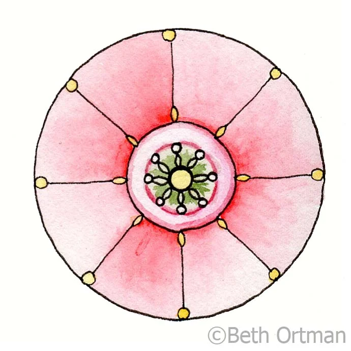 Watercolor Mandala ©Beth Ortman 2017