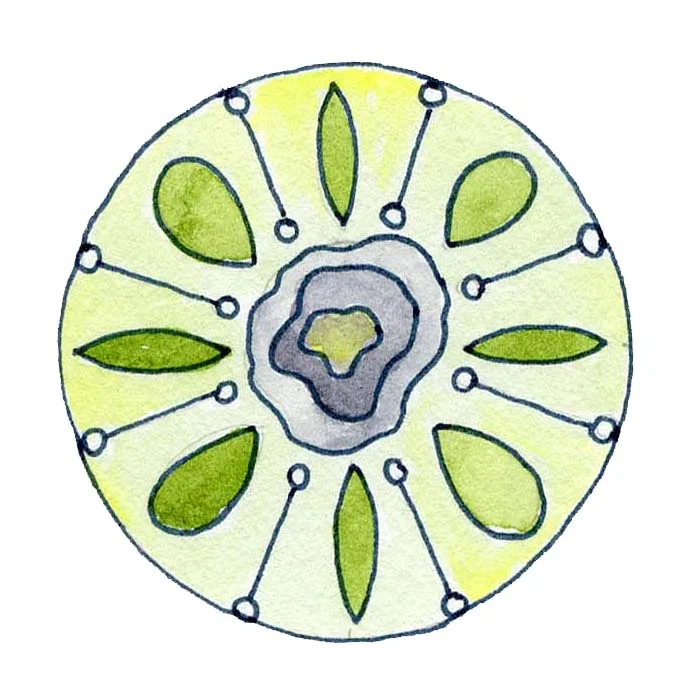 Watercolor Mandala ©Beth Ortman 2017