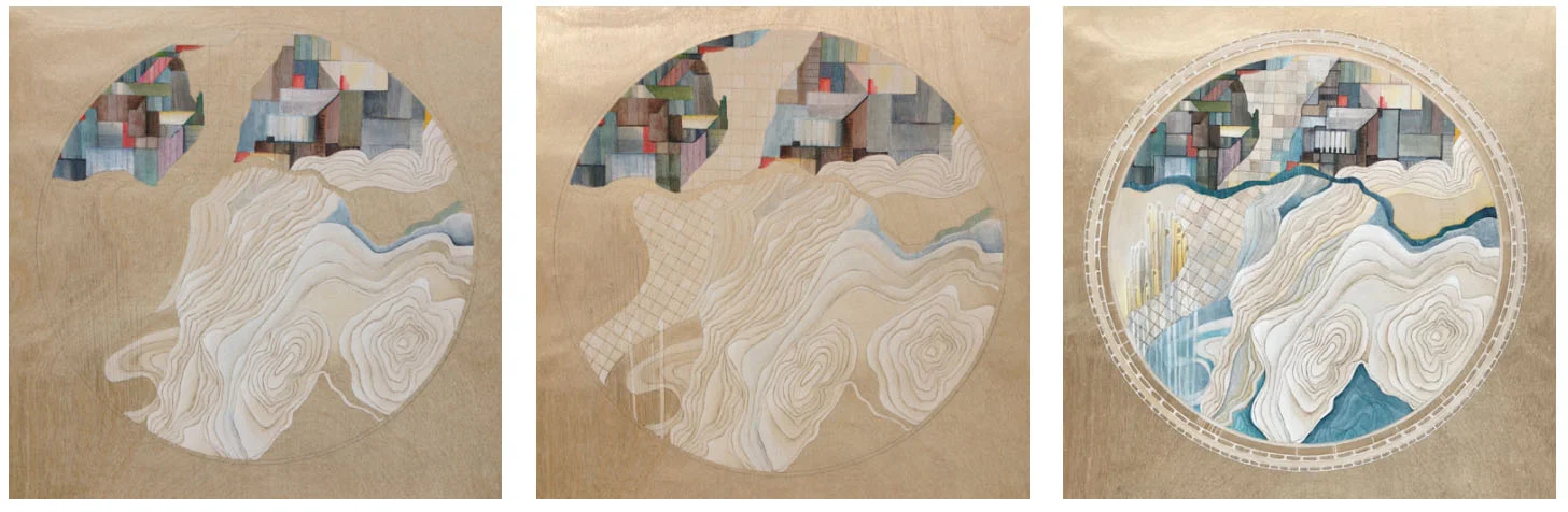 Process for the painting " A Shallow Estuary (Earth Day 2018)