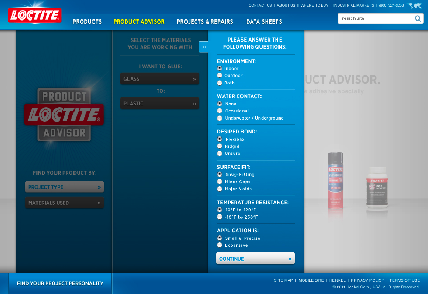 Loctite Product Advisor - Conditions