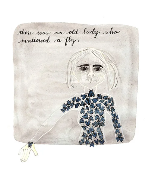 Memento Mori, watercolor and ink on paper, Golly Bard | Holly Ward Bimba © all rights reserved