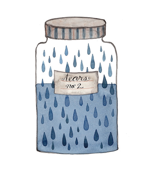  Jar of Tears No. 2,&nbsp;watercolor on paper,&nbsp;Golly Bard | Holly Ward Bimba&nbsp;© all rights reserved 