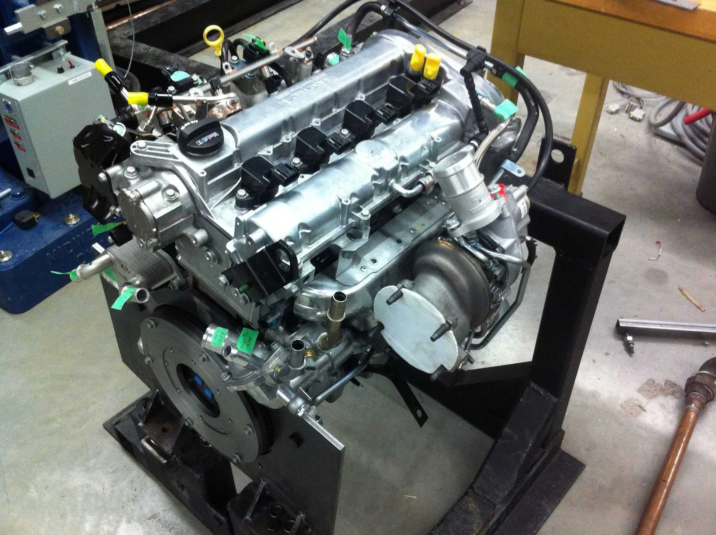 Turbo side of the engine.