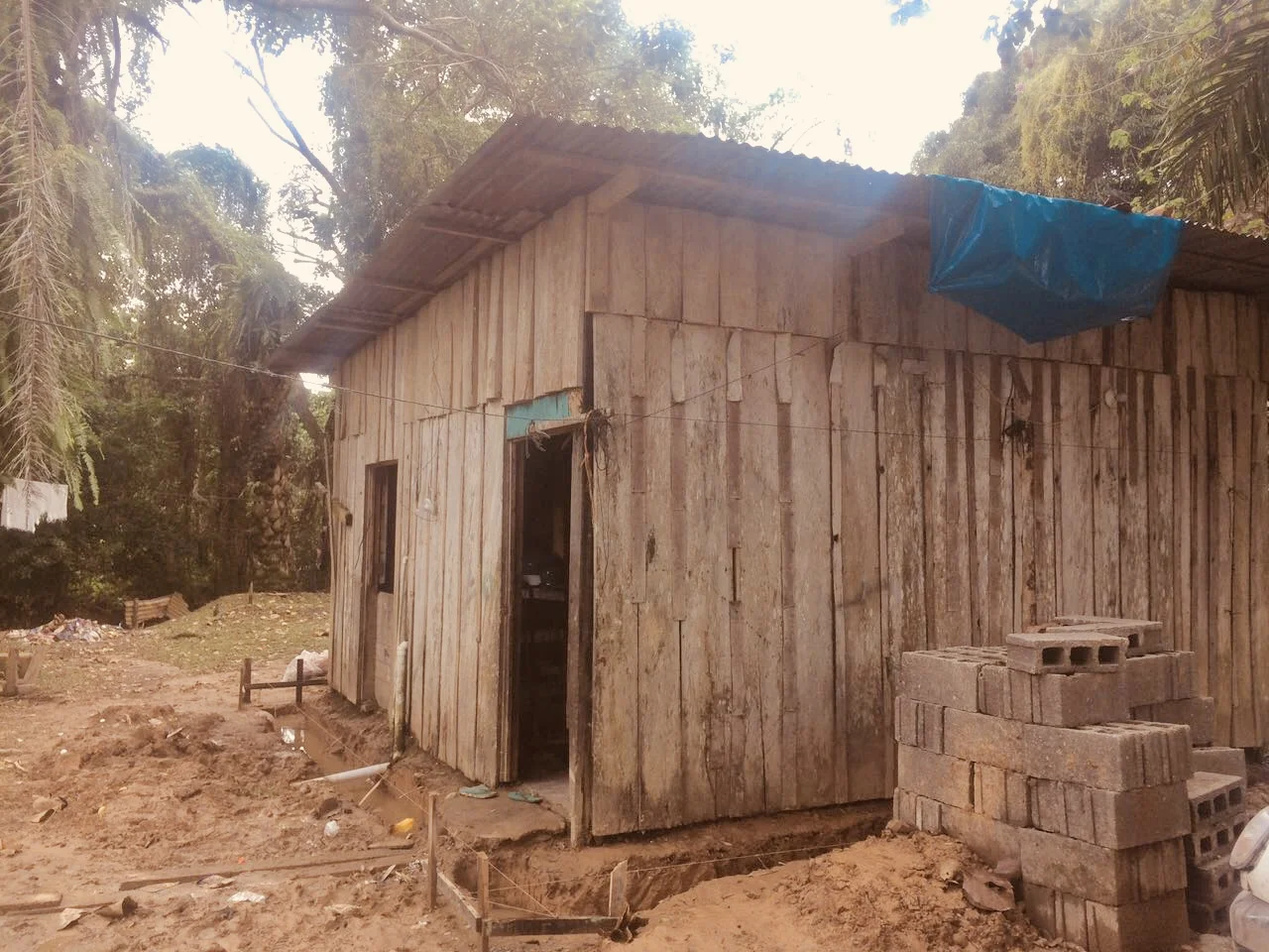The Connect Global Team loves being able to partner with the local church, elected officials, and others to make community wide improvements. This is Maria's home before our teams started working on the new one. 