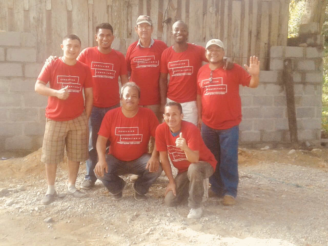 The team of volunteers including our own National Director Jorge Amador who have been Working on Maria's Home. 