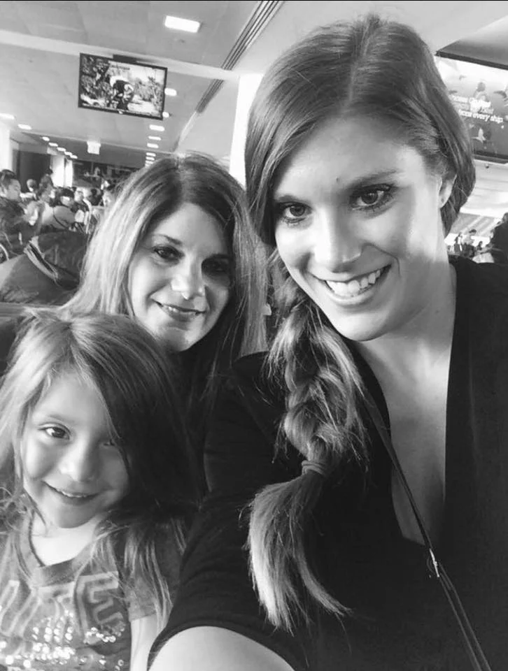 Saige, Carolyn, and Danielle on their way to Thailand in 2014