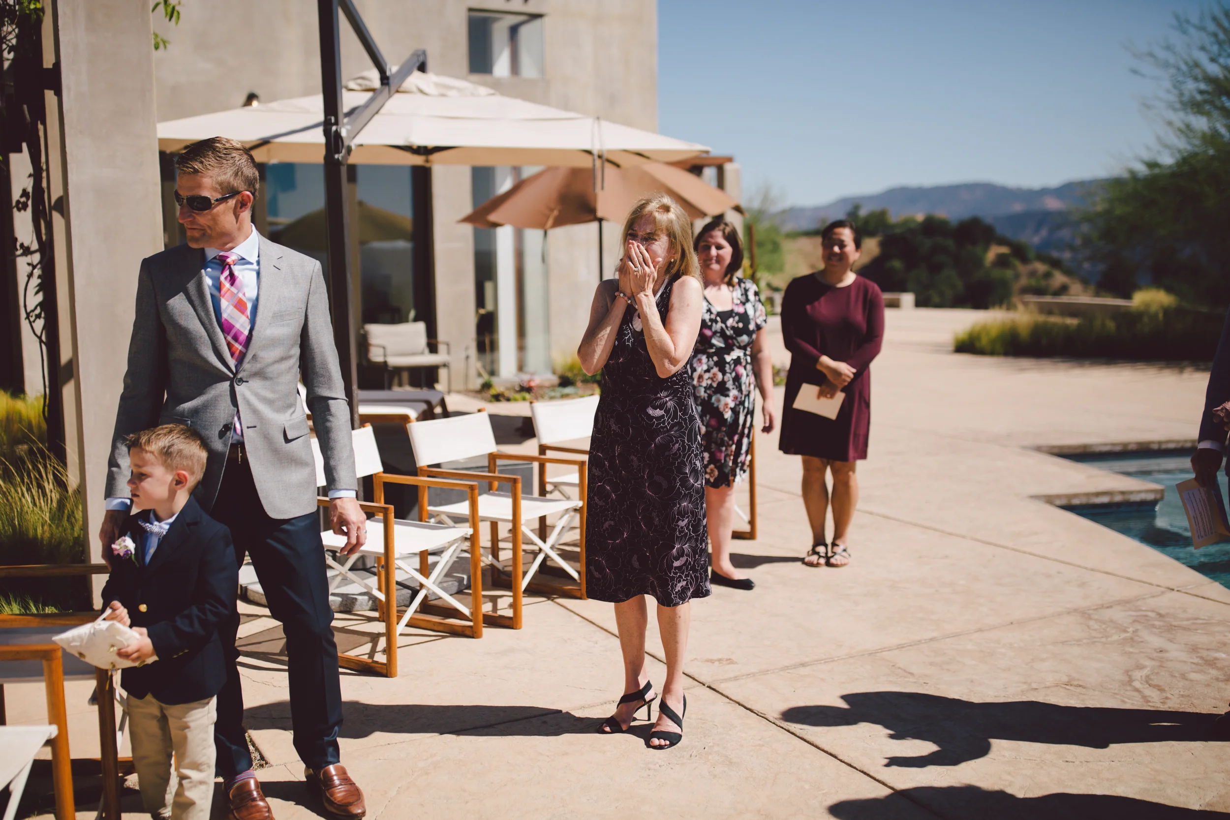 ojai intimate wedding ceremony private estate outdoors
