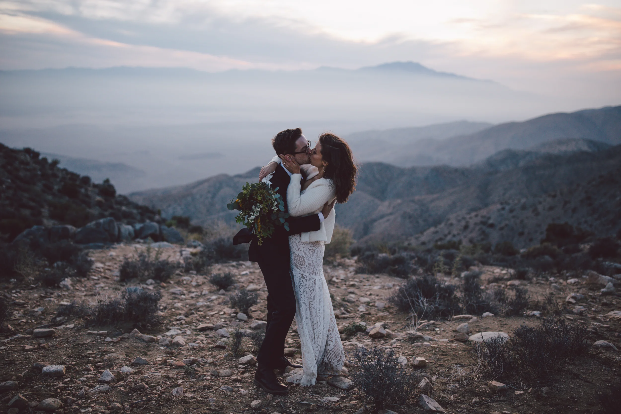 bohemian wild elopement joshua tree national park california photographer sunset