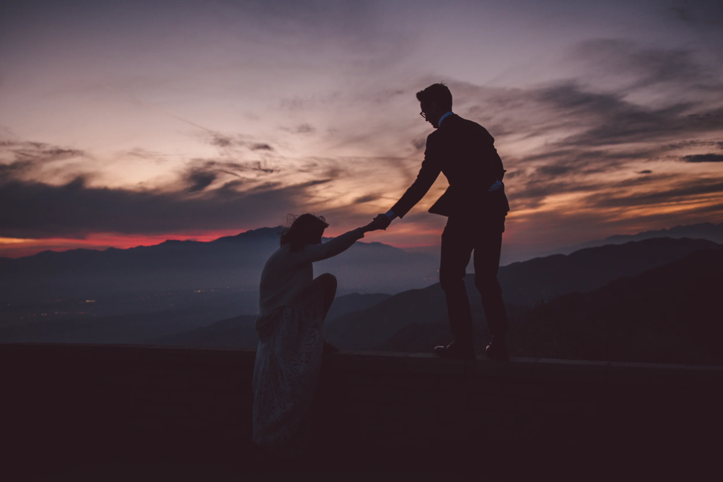 adventure elopement joshua tree keys view