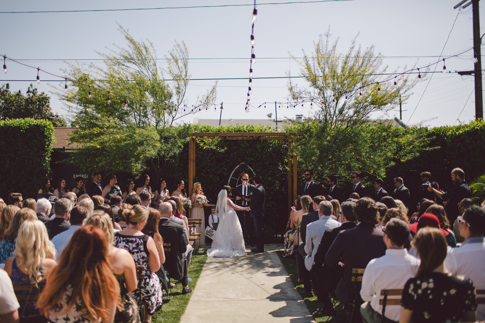 outdoor ceremony-los angeles-cool wedding venue-ruby street-highland park