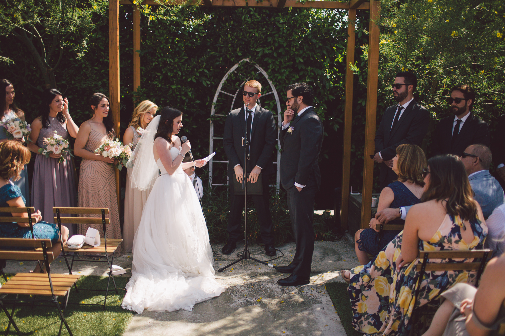 outdoor ceremony-los angeles-cool wedding venue-stylish bride