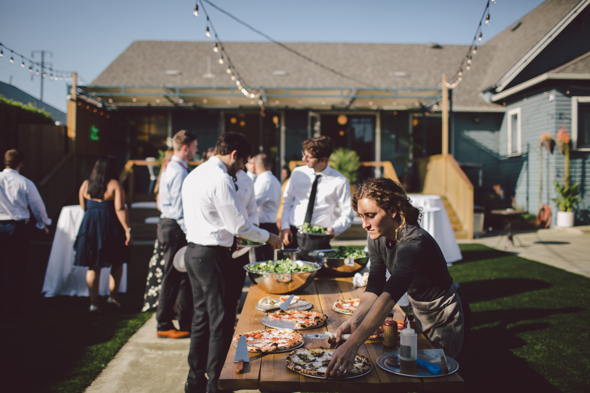 outdoor ceremony-los angeles-cool wedding venue-pizza