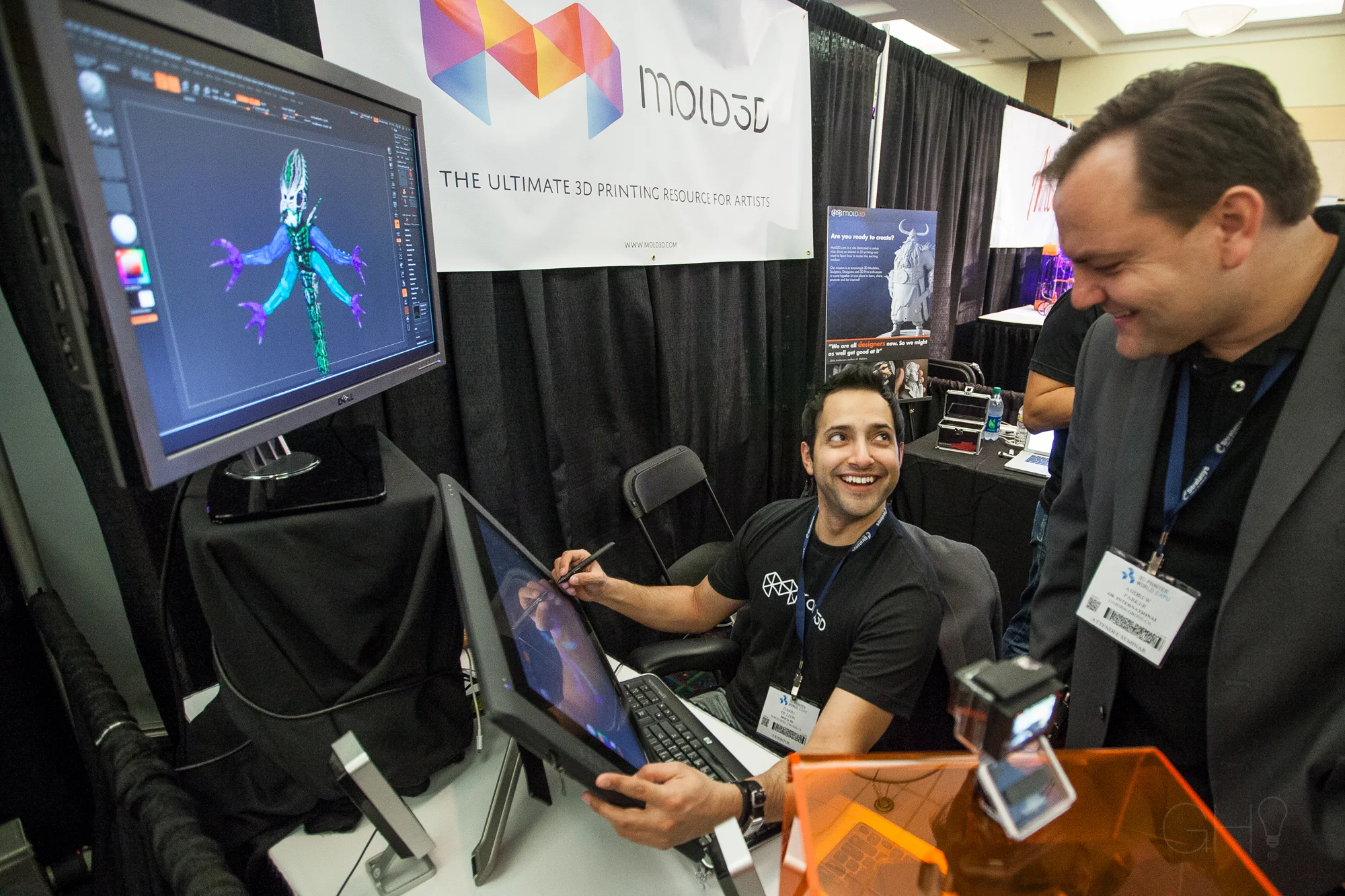 Zbrush demo at the Mold3D Booth.