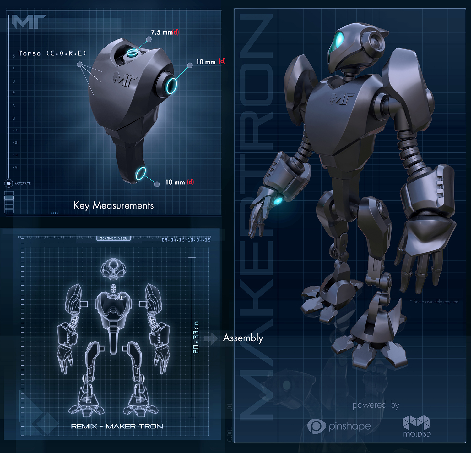 Robot design by Andres Parada. 3D model and illustration by Mold3D.