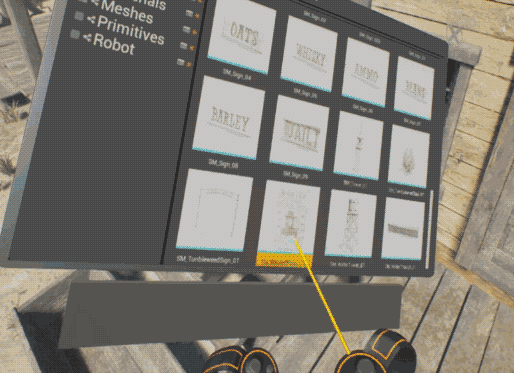 In the VR editor users can easily scale and place objects inside a VR environment.