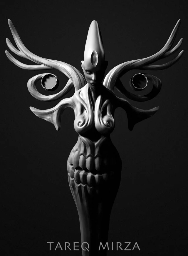  Early concept sculpt of Angel & Demon in Zbrush.