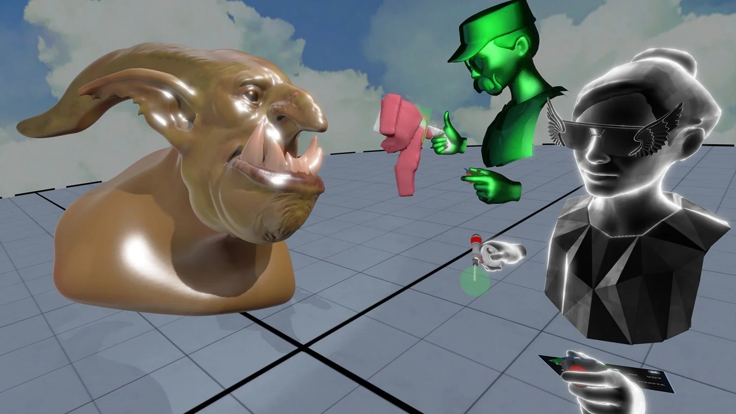 Features like Oculus Medium's Studio Share , allow multiple artists to interact in 1 VR environment together.