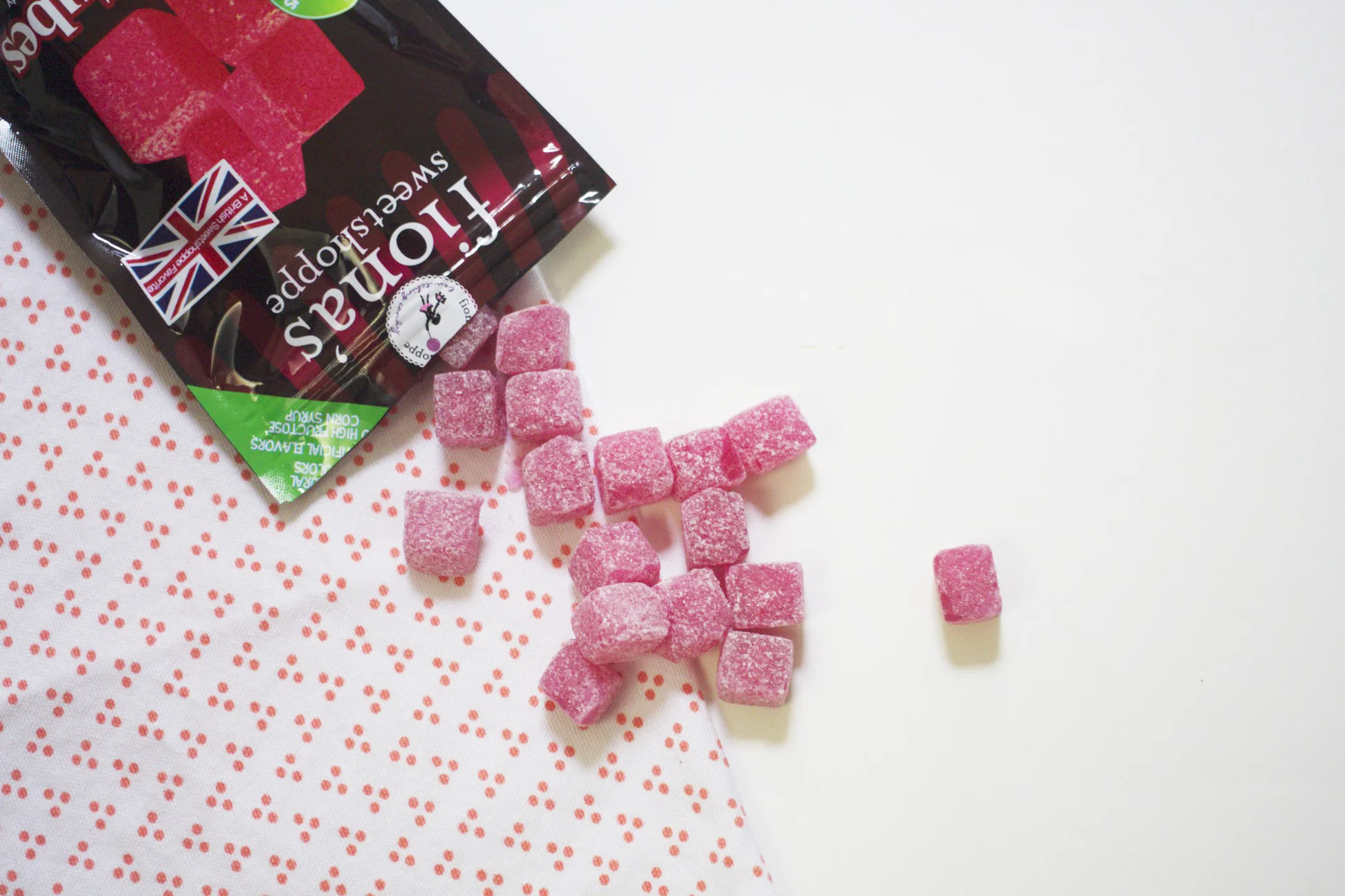 San Francisco based, Fiona's Sweet Shoppe , contributed a variety of delicious British candies, including these Cola Cubes.