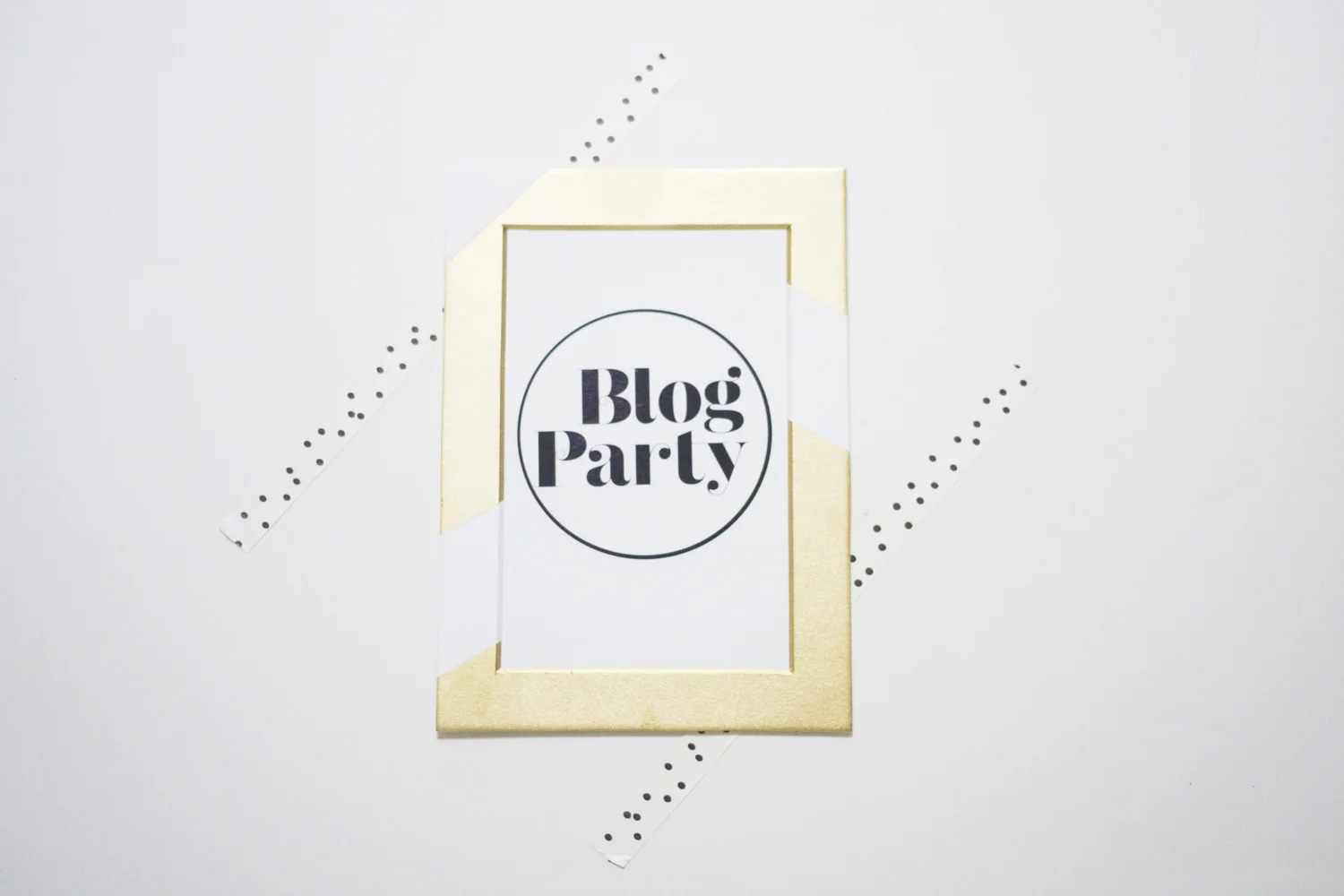 Print Em Shop contributed geometric paper frames in gold and silver and even custom framed our logo for us!