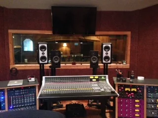 John's work station. Bach Sessions, 2013