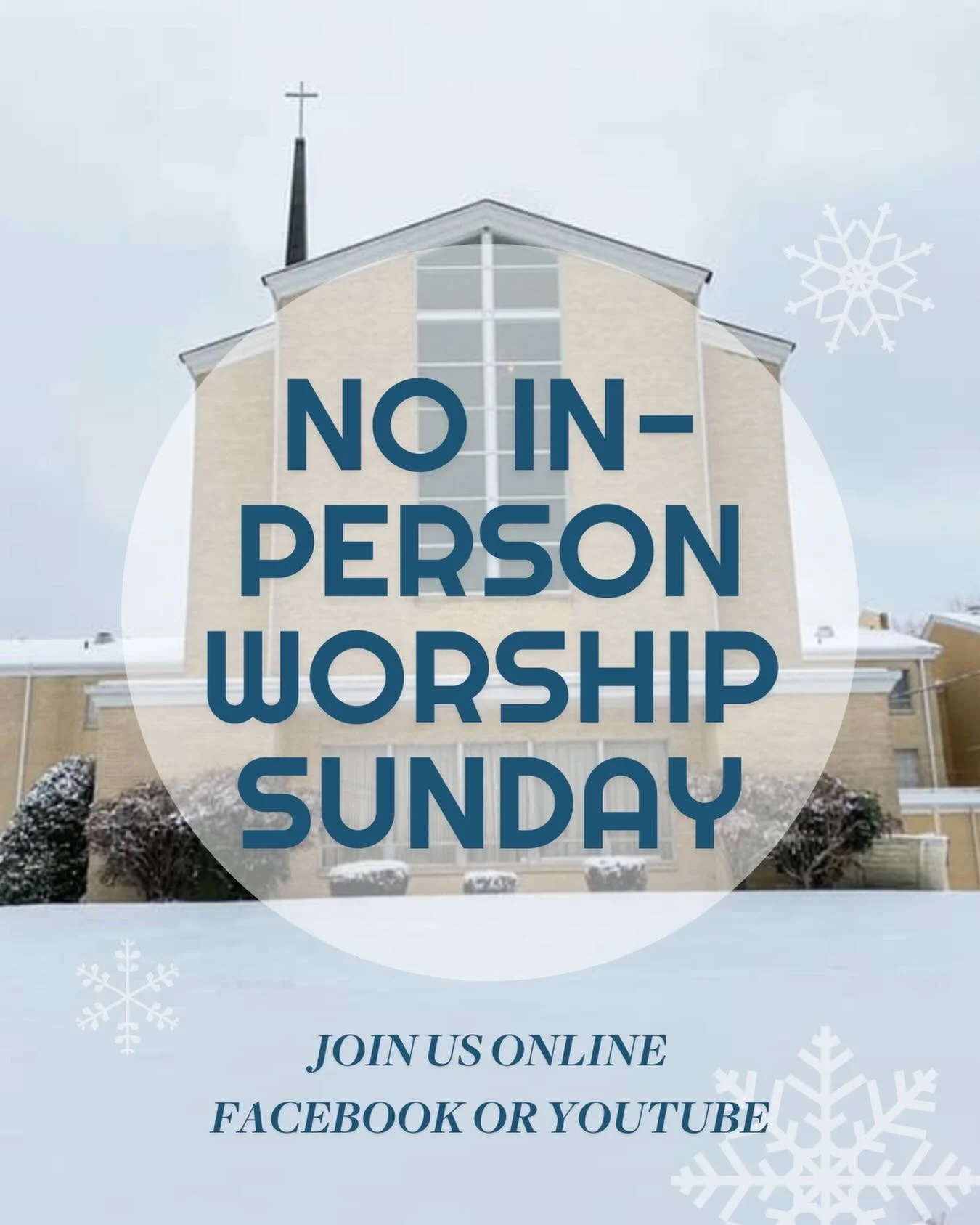 Well, we waited on this call to make sure this was not all a large, meteorological hoax. Alas, it is not. We will not meet in-person tomorrow morning.

As long as Fr. Preston has internet at his home, we plan to stream a live service. We will have wh