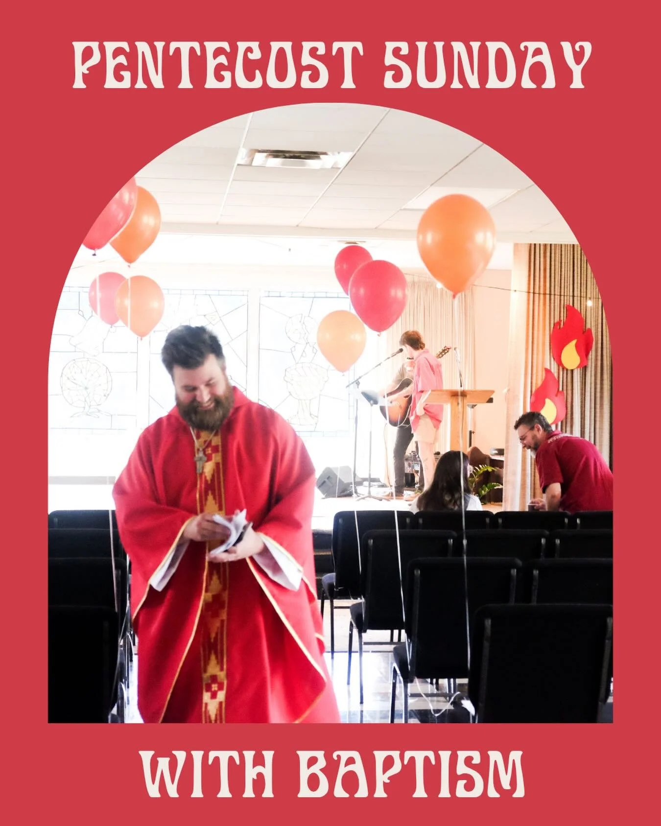 This Sunday is Pentecost Sunday! We invite you to join us for worship and wear RED! 10:30am.

Basil Claire Tyson will be baptized!

Almighty God, on this day you opened the way of eternal life to every race and nation by the promised gift of your Hol