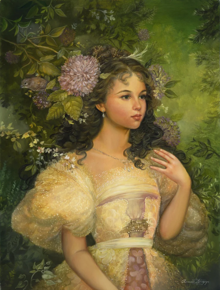 "Ianthe the Nephelae Nymph" 12x16 oil on board September 2014