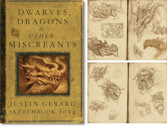 Justin Gerard's 2014 sketchbook