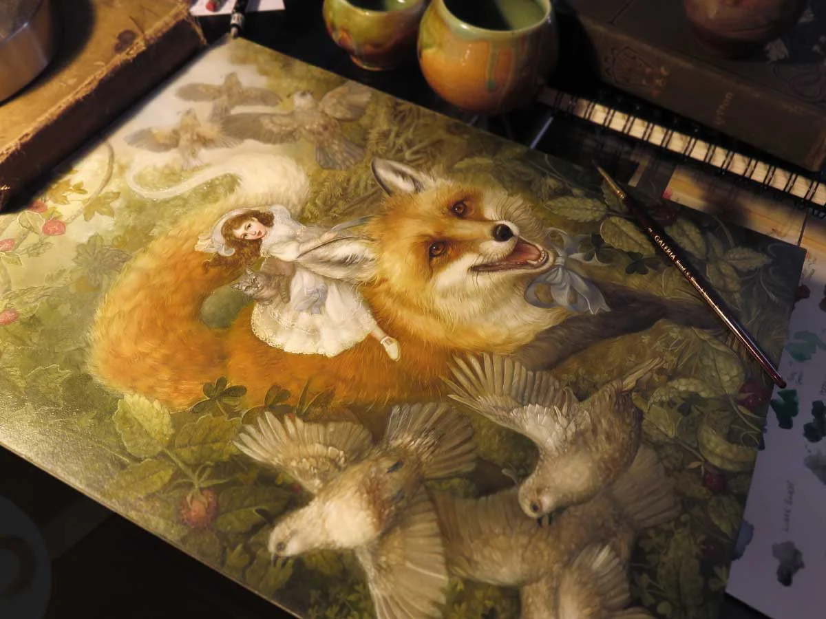 Renard and the Strawberries: Painting Demonstration