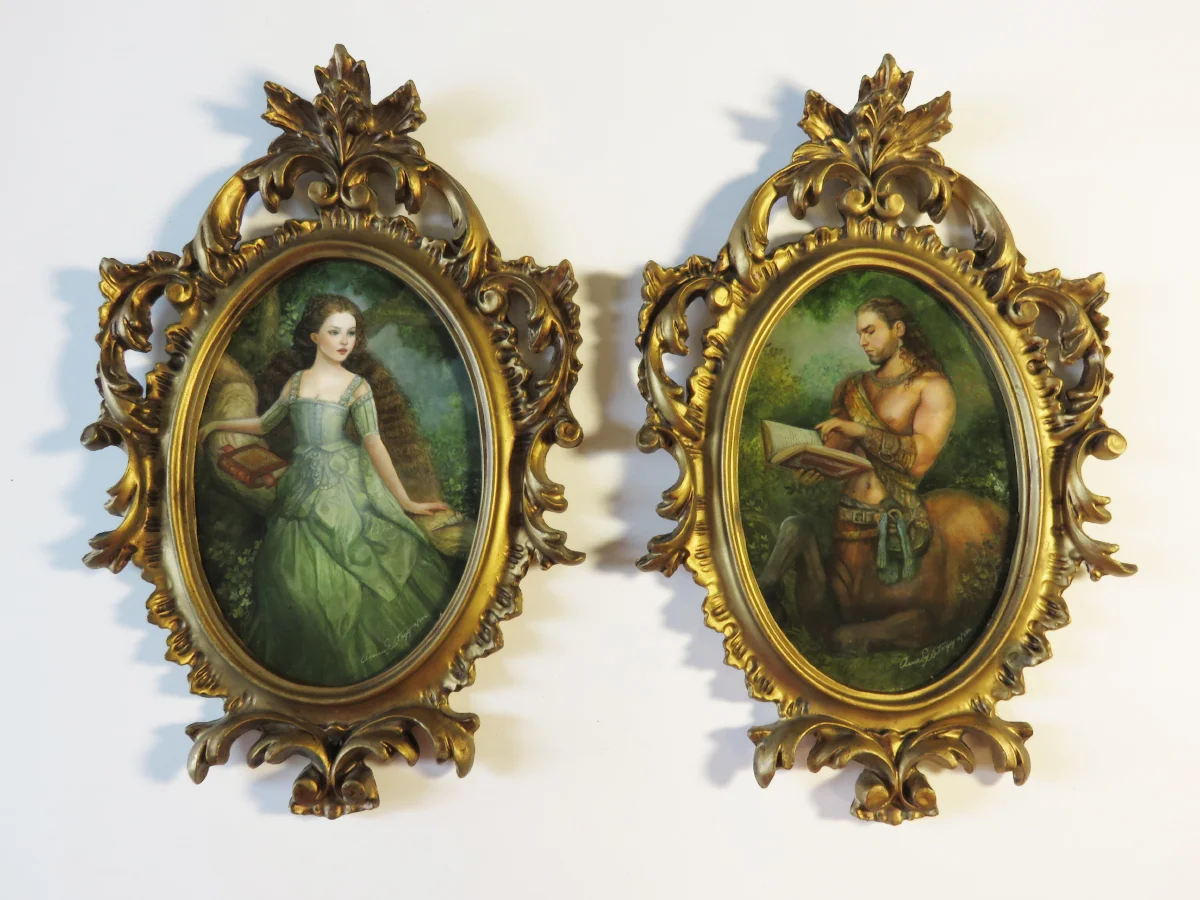 "Chariclo and Chiron", Annie Stegg Gerard, oil on canvas, October 2016