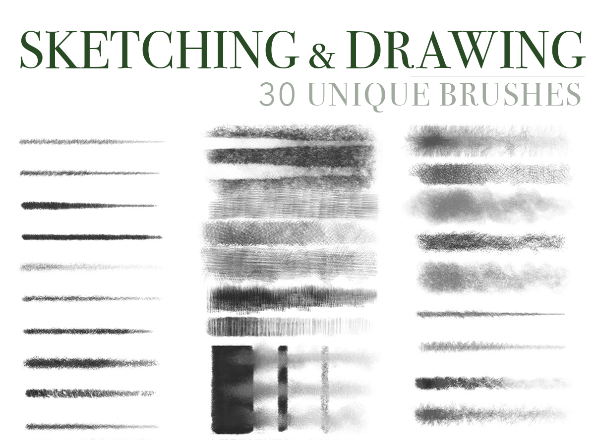 FREE 20 Sketch Brushes in ABR  ATN