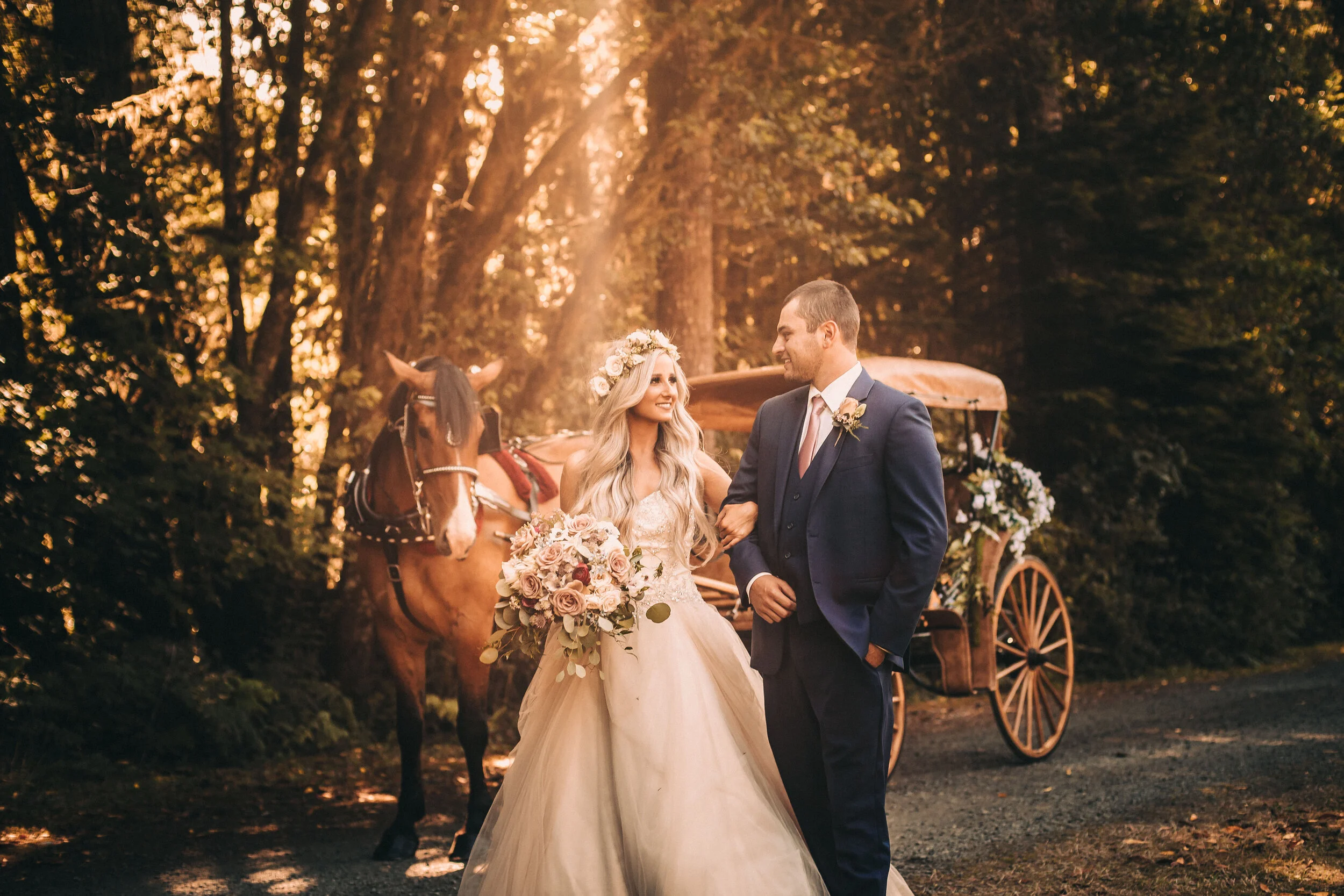 Gorgeous Horse and Carriage Wedding in Coquille Oregon