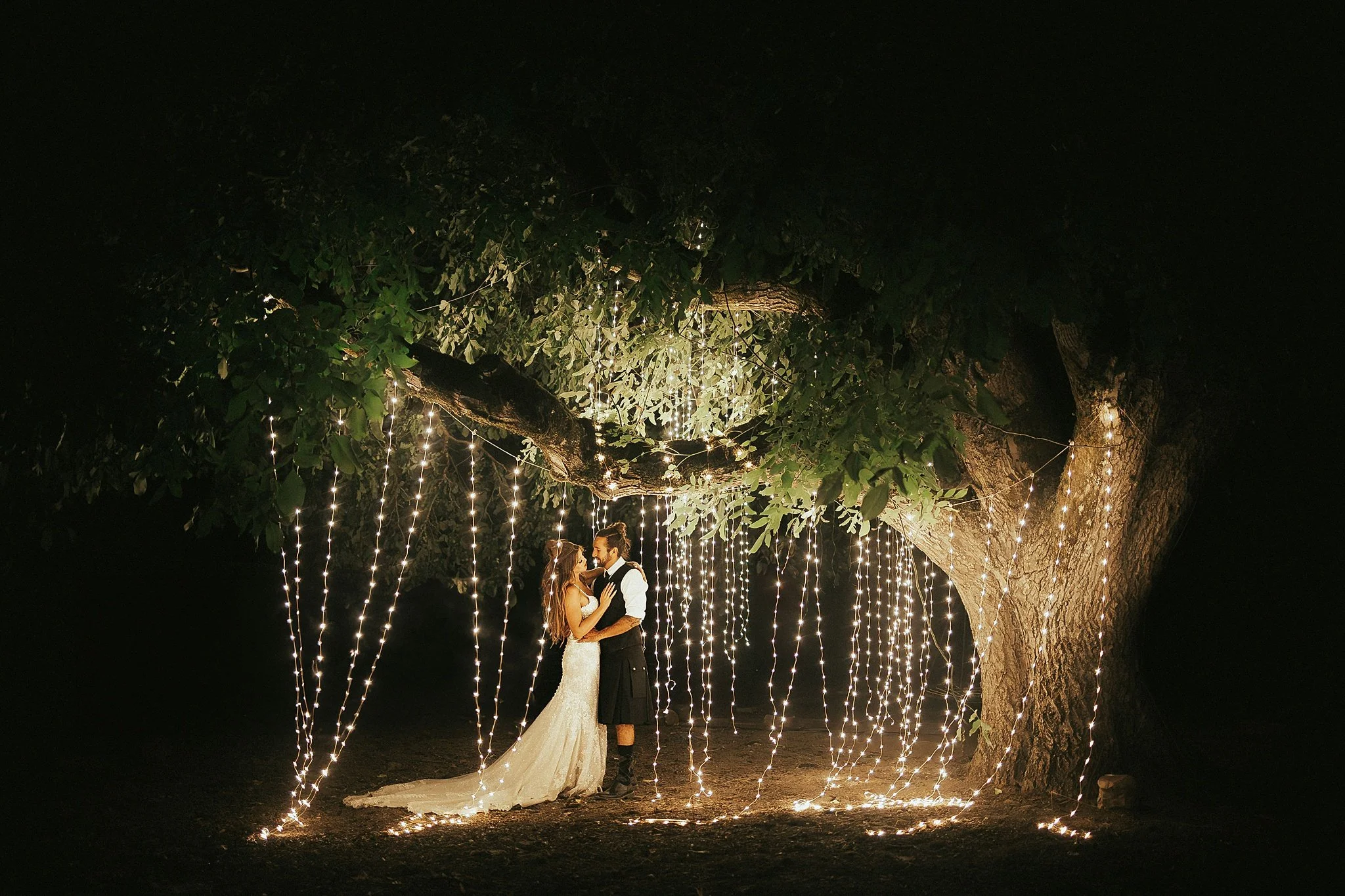 lights-hanging-from-trees-night-wedding