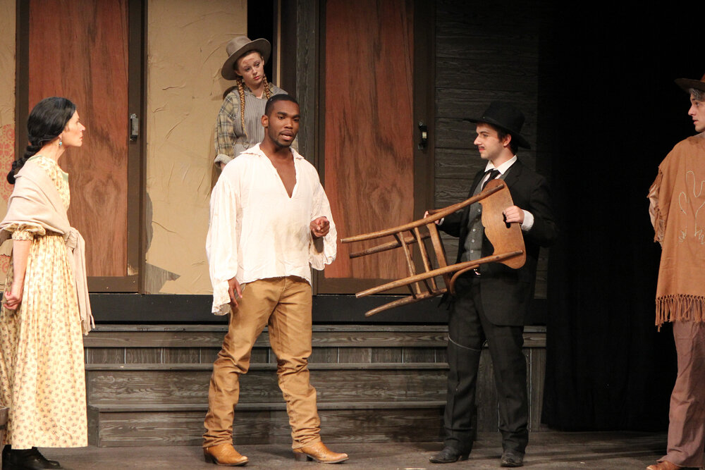 Larry Savoy '14 stars in the Wabash College production of "Wild Oats"