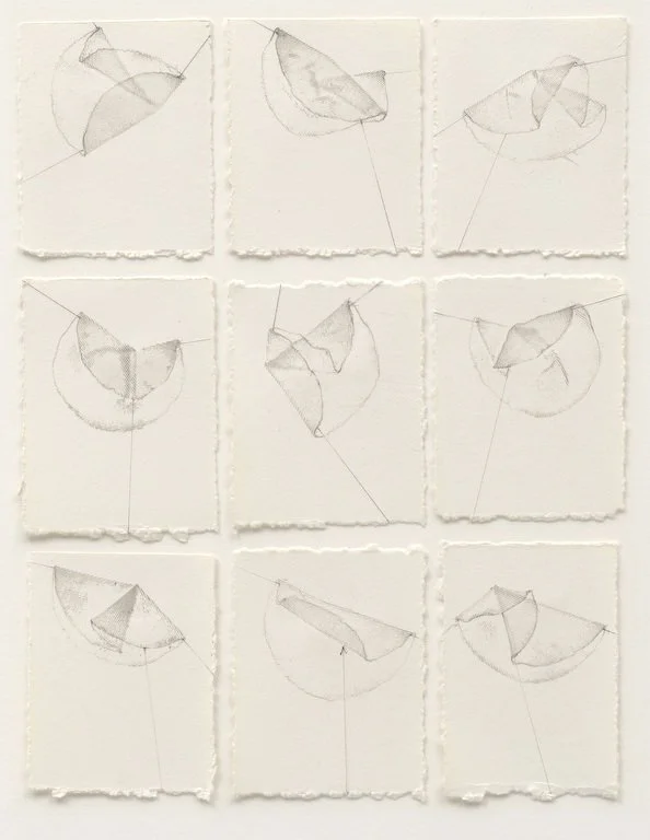  Diagramming a Fold x 9 ink and pencil on paper 